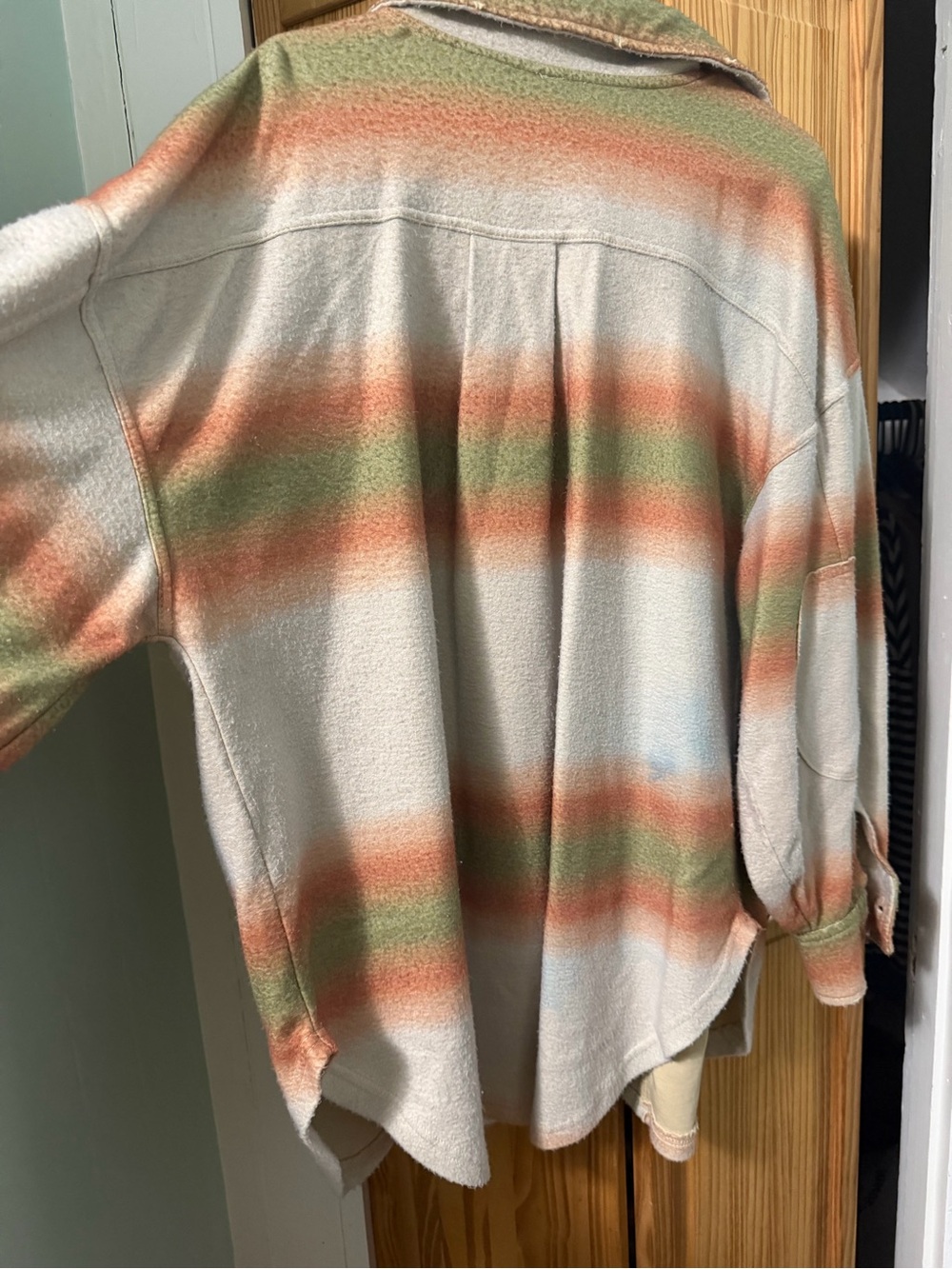 Free People Striped Ruby Jacket in Cream, Green & Rust - Picture 5 of 8